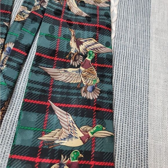 VINTAGE ADDICTION Mallard Silk Tie - Picture 3 of 7